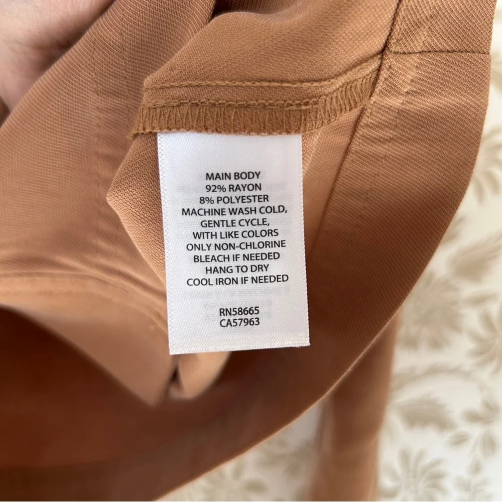 Open Edit Cropped Jacket XXS Brown Oversized Fit Soft Luxurious Feel Never Worn - Picture 6 of 6